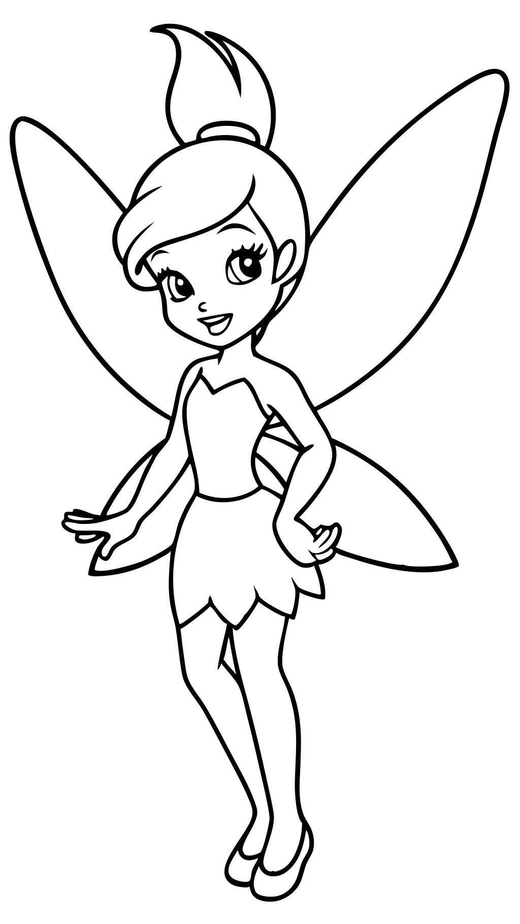 easy tinkerbell coloring pages